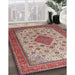 Traditional Tan Brown Medallion Rug in Family Room, tr1660