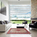 Square Machine Washable Traditional Tan Brown Rug in a Living Room, wshtr1660