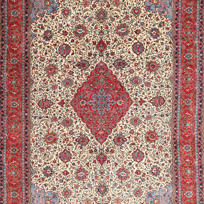 Traditional Tan Brown Medallion Rug, tr1660