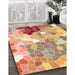Machine Washable Traditional Orange Rug in a Family Room, wshtr1661