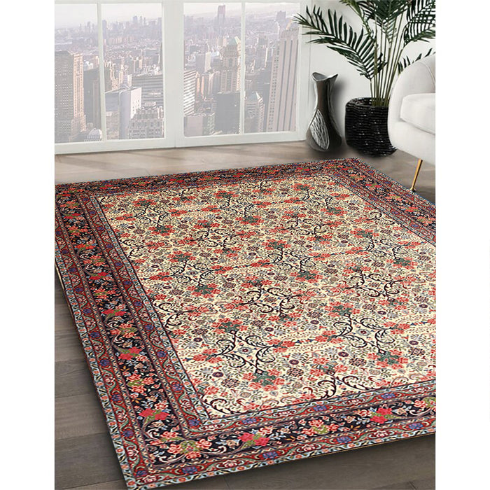Traditional Brown Persian Rug in Family Room, tr1662