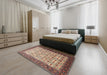 Machine Washable Traditional Brown Rug in a Bedroom, wshtr1662