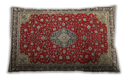 Traditional Classic Rectangular Tomato Red Lumbar Throw Pillow, 13 inch by 19 inch, lbtr1663