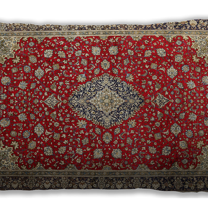 Traditional Classic Rectangular Tomato Red Lumbar Throw Pillow, 13 inch by 19 inch, lbtr1663