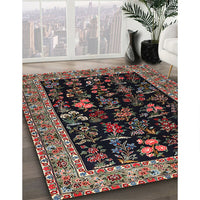 Traditional Dark Almond Brown Animal Rug, tr1664