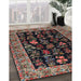 Traditional Dark Almond Brown Animal Rug in Family Room, tr1664