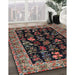 Machine Washable Traditional Dark Almond Brown Rug in a Family Room, wshtr1664
