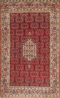 Machine Washable Traditional Tomato Red Rug, wshtr1665