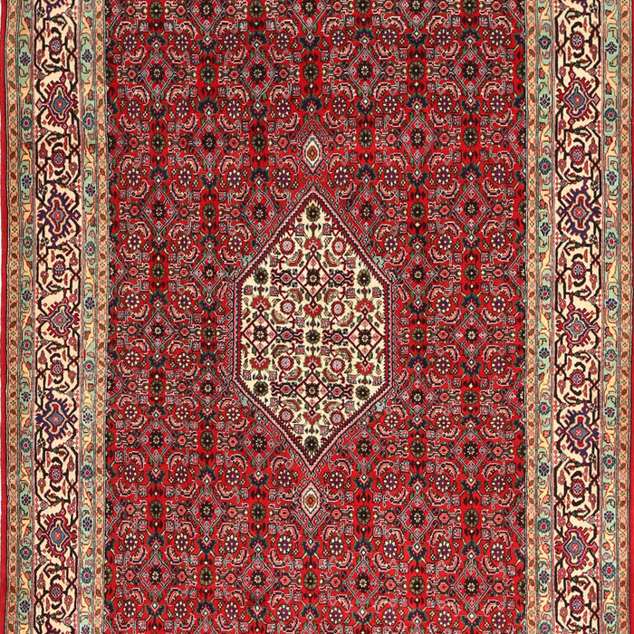 Machine Washable Traditional Tomato Red Rug, wshtr1665