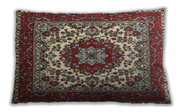 Traditional Classic Rectangular Sand Brown Lumbar Throw Pillow, 13 inch by 19 inch, lbtr1666