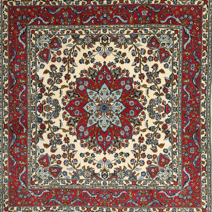 Traditional Sand Brown Medallion Rug, tr1666