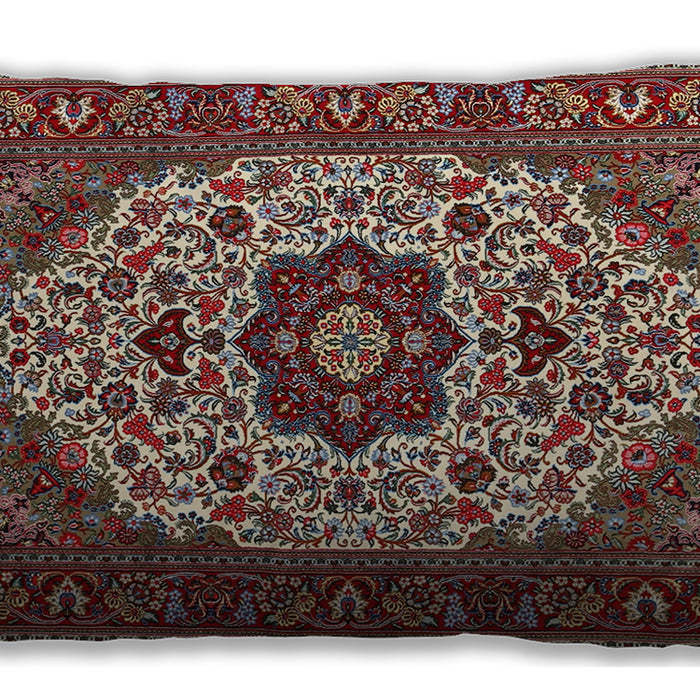 Traditional Classic Rectangular Saffron Red Lumbar Throw Pillow, 13 inch by 19 inch, lbtr1667