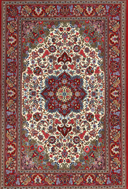 Machine Washable Traditional Saffron Red Rug, wshtr1667