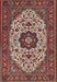 Machine Washable Traditional Saffron Red Rug, wshtr1667