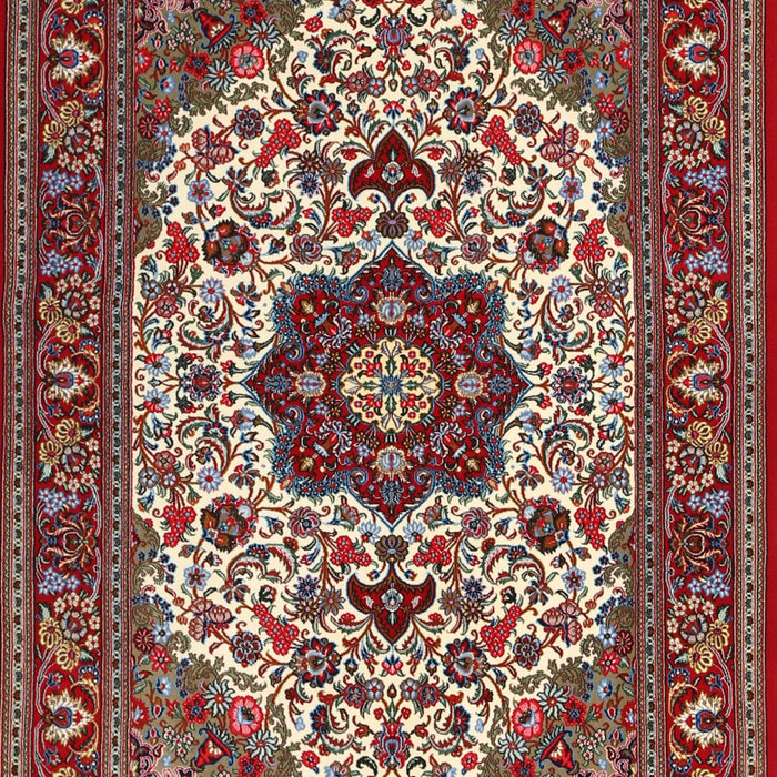 Machine Washable Traditional Saffron Red Rug, wshtr1667