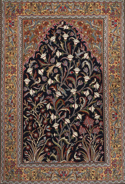 Machine Washable Traditional Dark Almond Brown Rug, wshtr1668