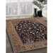 Traditional Dark Almond Brown Animal Rug in Family Room, tr1668