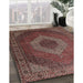 Machine Washable Traditional Orange Salmon Pink Rug in a Family Room, wshtr1669