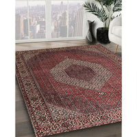 Traditional Orange Salmon Pink Medallion Rug, tr1669