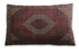 Traditional Classic Rectangular Orange Salmon Pink Lumbar Throw Pillow, 13 inch by 19 inch, lbtr1669