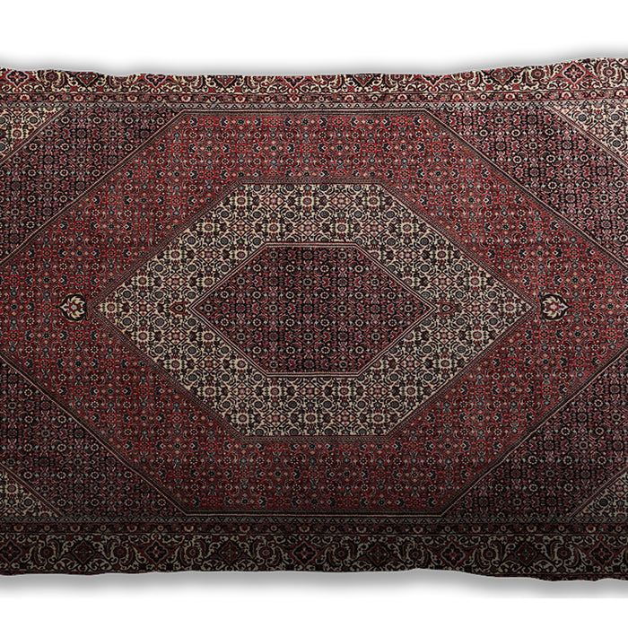 Traditional Classic Rectangular Orange Salmon Pink Lumbar Throw Pillow, 13 inch by 19 inch, lbtr1669