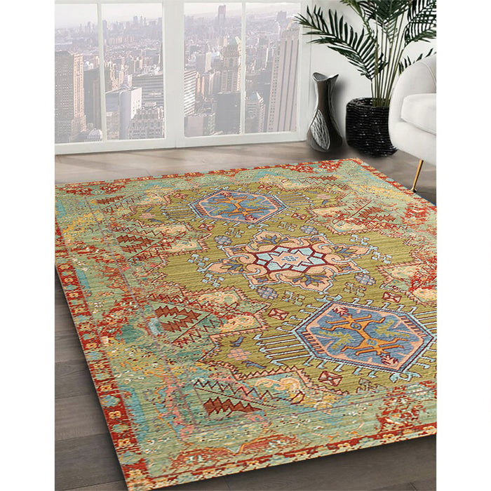 Machine Washable Traditional Red Rug in a Family Room, wshtr166