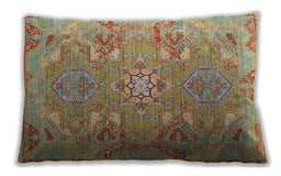 Traditional Classic Rectangular Red Lumbar Throw Pillow, 13 inch by 19 inch, lbtr166