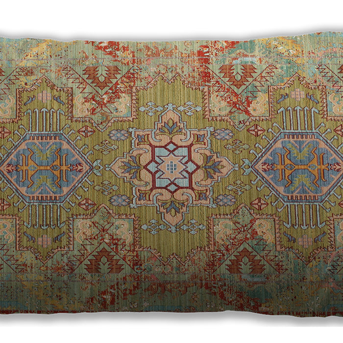 Traditional Classic Rectangular Red Lumbar Throw Pillow, 13 inch by 19 inch, lbtr166