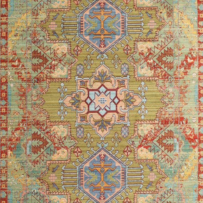 Machine Washable Traditional Red Rug, wshtr166