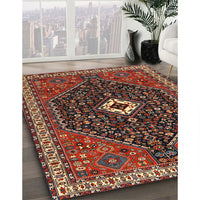 Traditional Saffron Red Persian Rug, tr1670