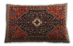 Traditional Classic Rectangular Saffron Red Lumbar Throw Pillow, 13 inch by 19 inch, lbtr1670