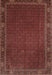 Machine Washable Traditional Sienna Brown Rug, wshtr1671