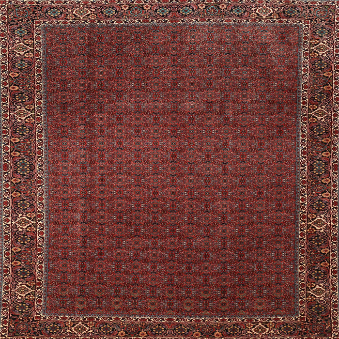 Round Machine Washable Traditional Sienna Brown Rug, wshtr1671