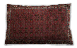 Traditional Classic Rectangular Sienna Brown Lumbar Throw Pillow, 13 inch by 19 inch, lbtr1671