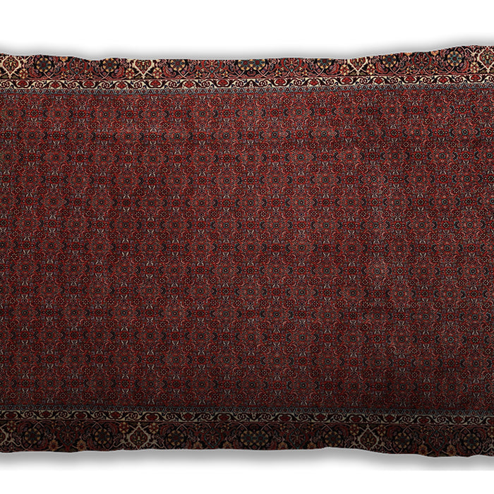 Traditional Classic Rectangular Sienna Brown Lumbar Throw Pillow, 13 inch by 19 inch, lbtr1671