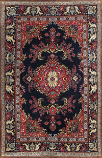 Machine Washable Traditional Dark Almond Brown Rug, wshtr1672