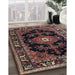 Traditional Dark Almond Brown Persian Rug in Family Room, tr1672