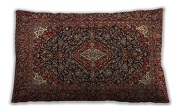 Traditional Classic Rectangular Red Red Lumbar Throw Pillow, 13 inch by 19 inch, lbtr1675