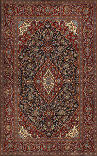 Machine Washable Traditional Red Rug, wshtr1675