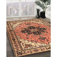Traditional Dark Sienna Brown Persian Rug, tr1676