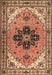 Machine Washable Traditional Dark Sienna Brown Rug, wshtr1676