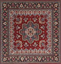 Machine Washable Traditional Deep Red Rug, wshtr1677