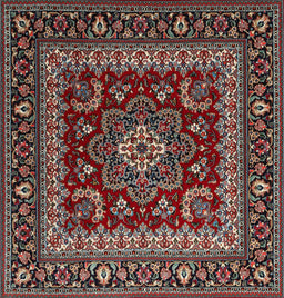 Machine Washable Traditional Deep Red Rug, wshtr1677
