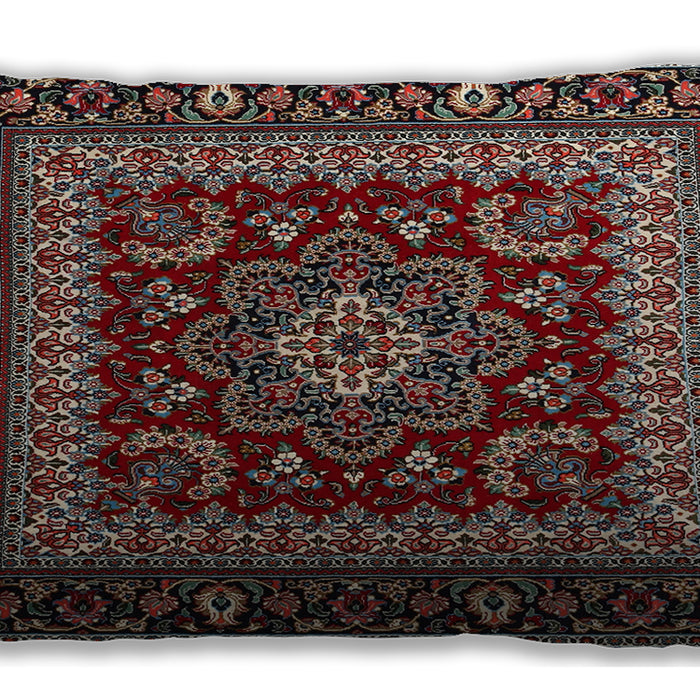 Traditional Classic Rectangular Deep Red Lumbar Throw Pillow, 13 inch by 19 inch, lbtr1677