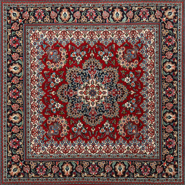 Square Traditional Deep Red Persian Rug, tr1677