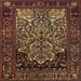 Square Traditional Red Persian Rug, tr1679