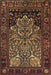 Machine Washable Traditional Night Red Rug, wshtr1679