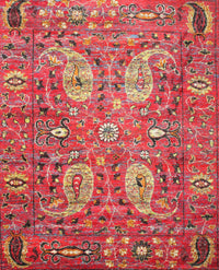 Machine Washable Traditional Red Rug, wshtr1680