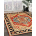 Traditional Sand Brown Persian Rug in Family Room, tr1682