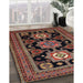 Traditional Dark Almond Brown Persian Rug in Family Room, tr1683